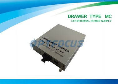 10 / 100M Single Mode To Multimode Fiber Optic Converter LFP Media Drawer Type