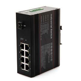 PoE function Industrial Ethernet Switch 1 gigabit fiber port , 8 10M / 100M RJ45 port