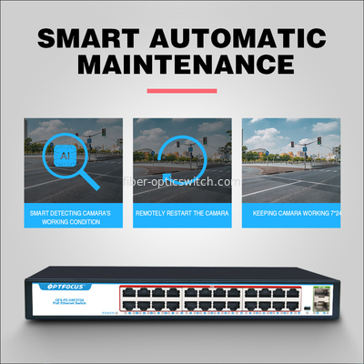 Factory OEM/ODM 24 Port POE Switch 24*10/100/1000mbps POE Port 2*1000mbps SFP Up-Link Port