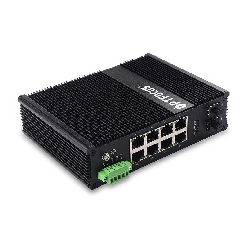 8 Port Industrial POE Switch 8*10/1000mbps POE Port+2*10/100/1000mbps SFP Port
