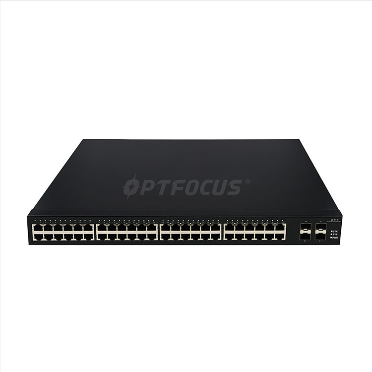 Factory OEM/ODM 48 Port Fiber Switch 48*10/100/1000Base-T RJ45 ports+4*1/10G Optical Ports