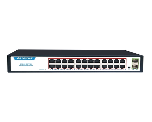 370W PoE পাওয়ার নেটওয়ার্ক ইথারনেট সুইচ ইন্টারনাল পাওয়ার RJ-45 1000 Mbps